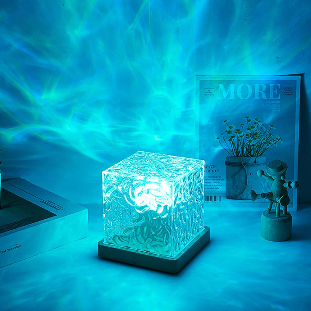 16-Color Luminous Ripple Crystal Lamp