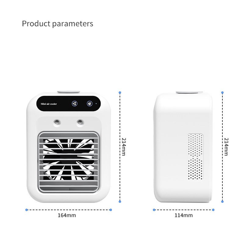 Mini USB Air Cooler – Portable 2-in-1 Fan & Humidifier