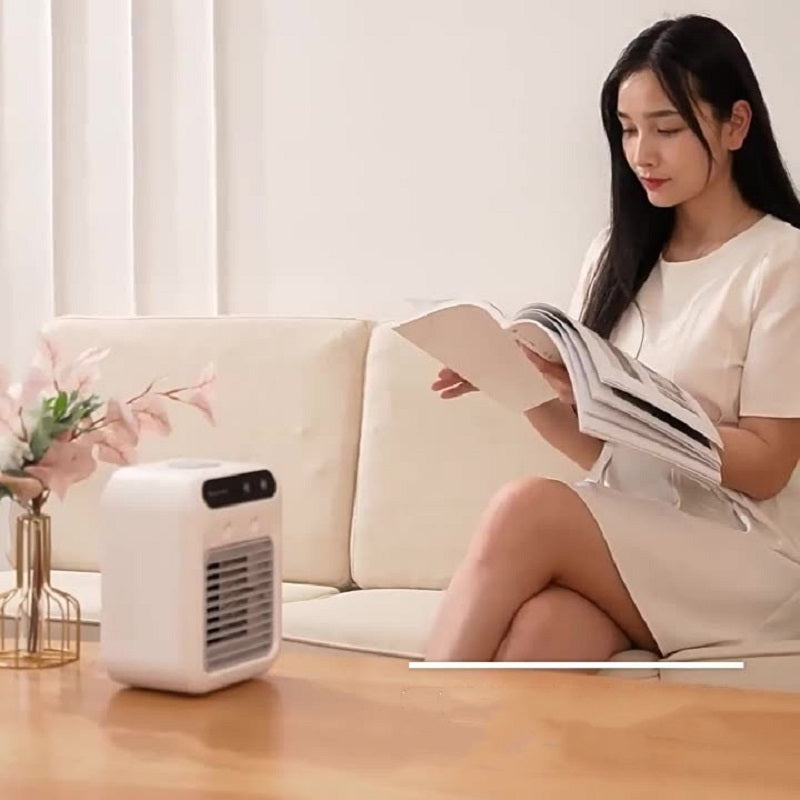 Mini USB Air Cooler – Portable 2-in-1 Fan & Humidifier