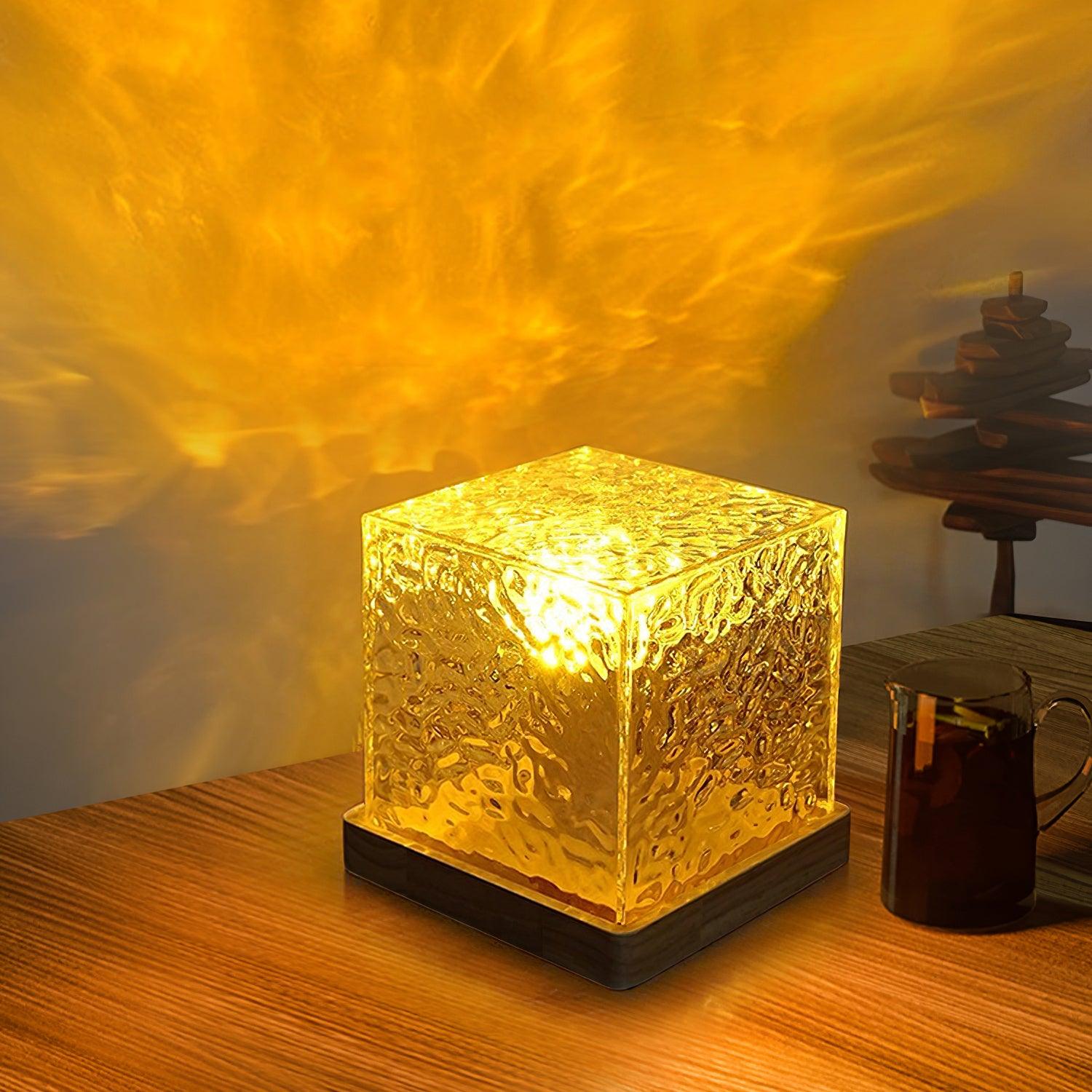 16-Color Luminous Ripple Crystal Lamp