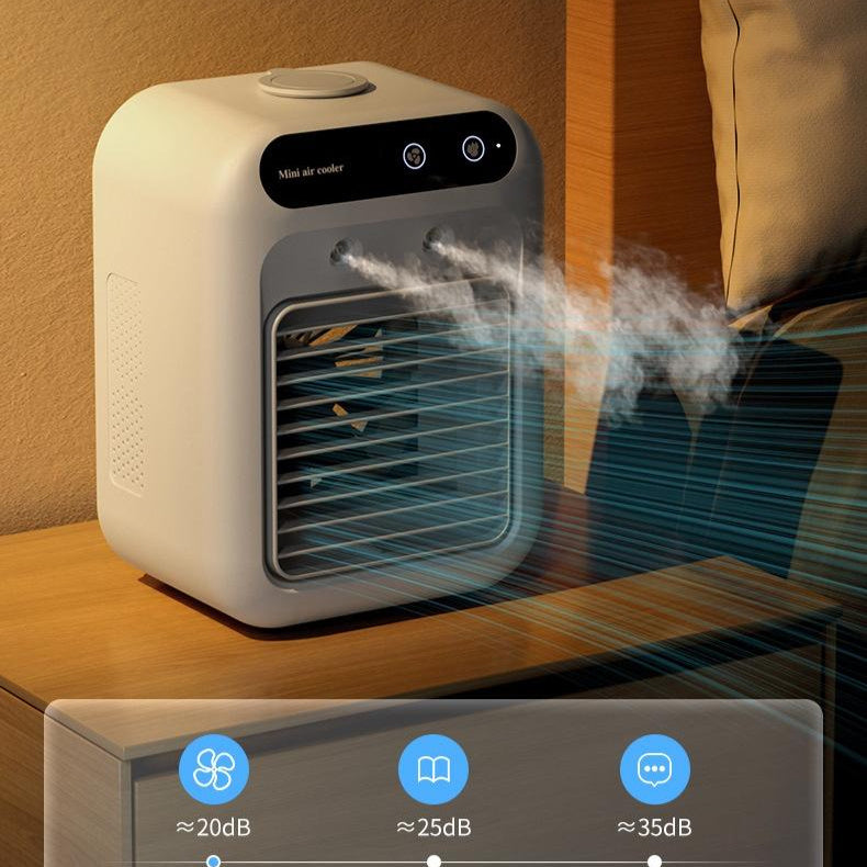 Mini USB Air Cooler – Portable 2-in-1 Fan & Humidifier