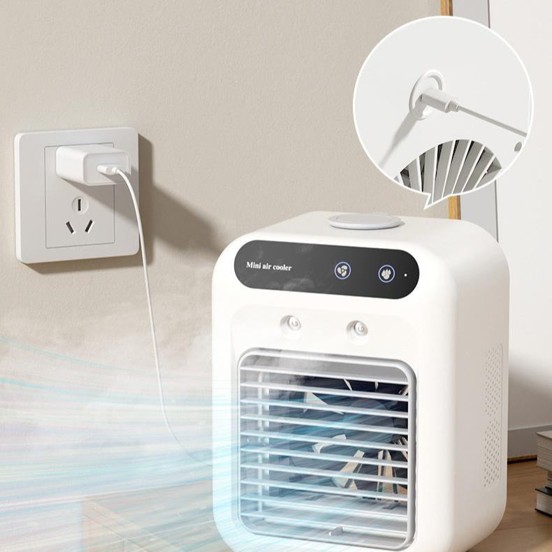 Mini USB Air Cooler – Portable 2-in-1 Fan & Humidifier