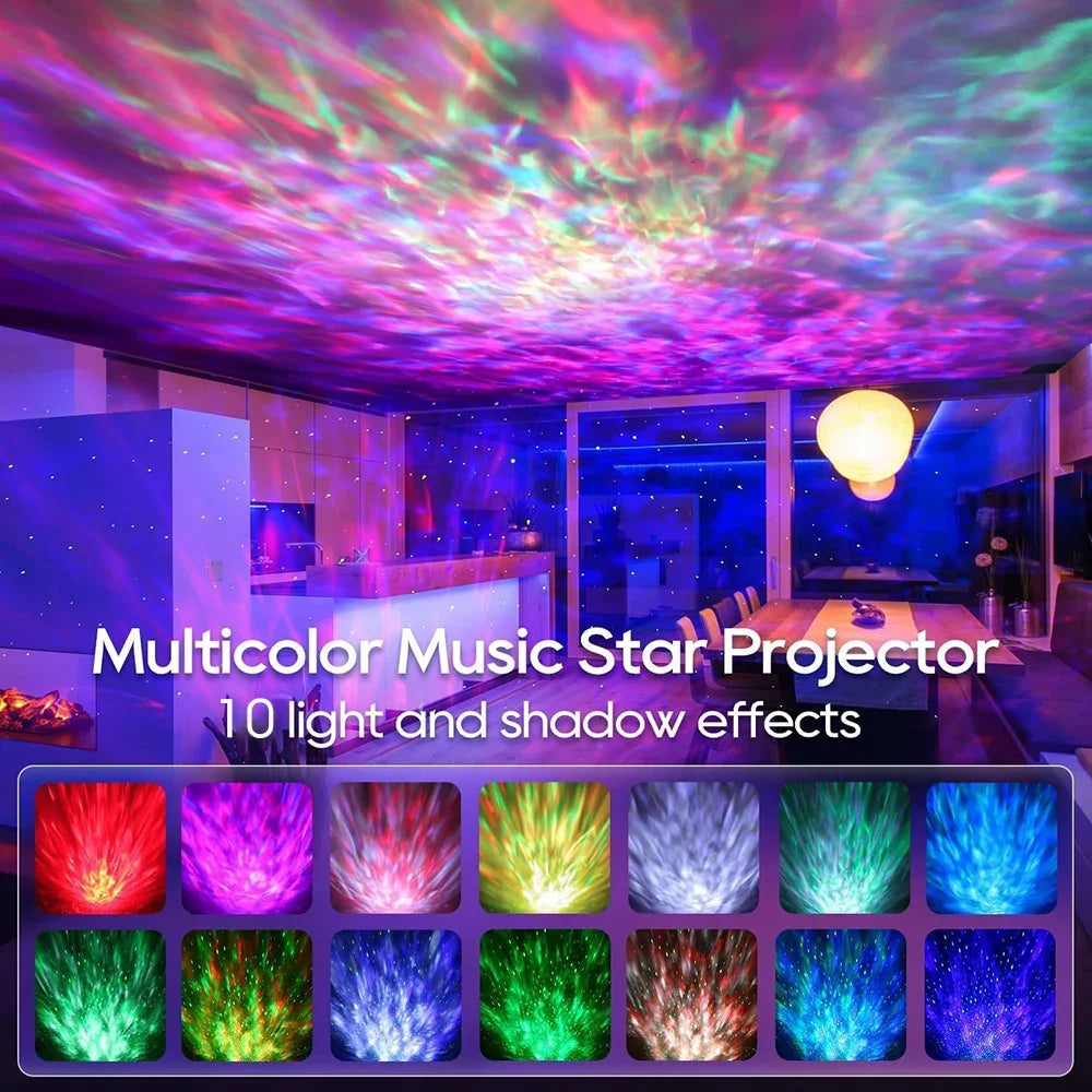 2-in-1 Starry Galaxy Projector and Bluetooth Speaker
