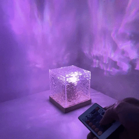 16-Color Luminous Ripple Crystal Lamp