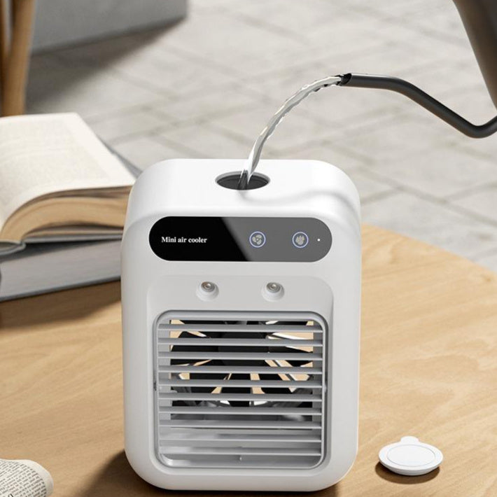 Mini USB Air Cooler – Portable 2-in-1 Fan & Humidifier